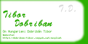 tibor dobriban business card